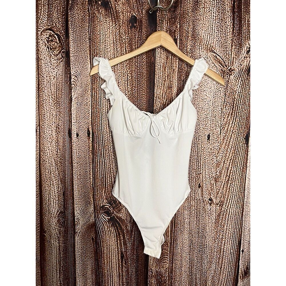 Princess Polly womens White Sleeveless One Piece Tank Top Size 4